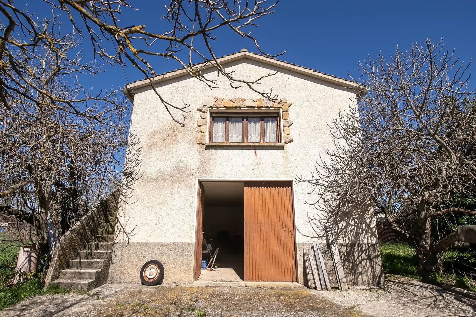 Vista exterior de Finca rústica en venda en Mendigorria amb Calefacció, Traster i Piscina