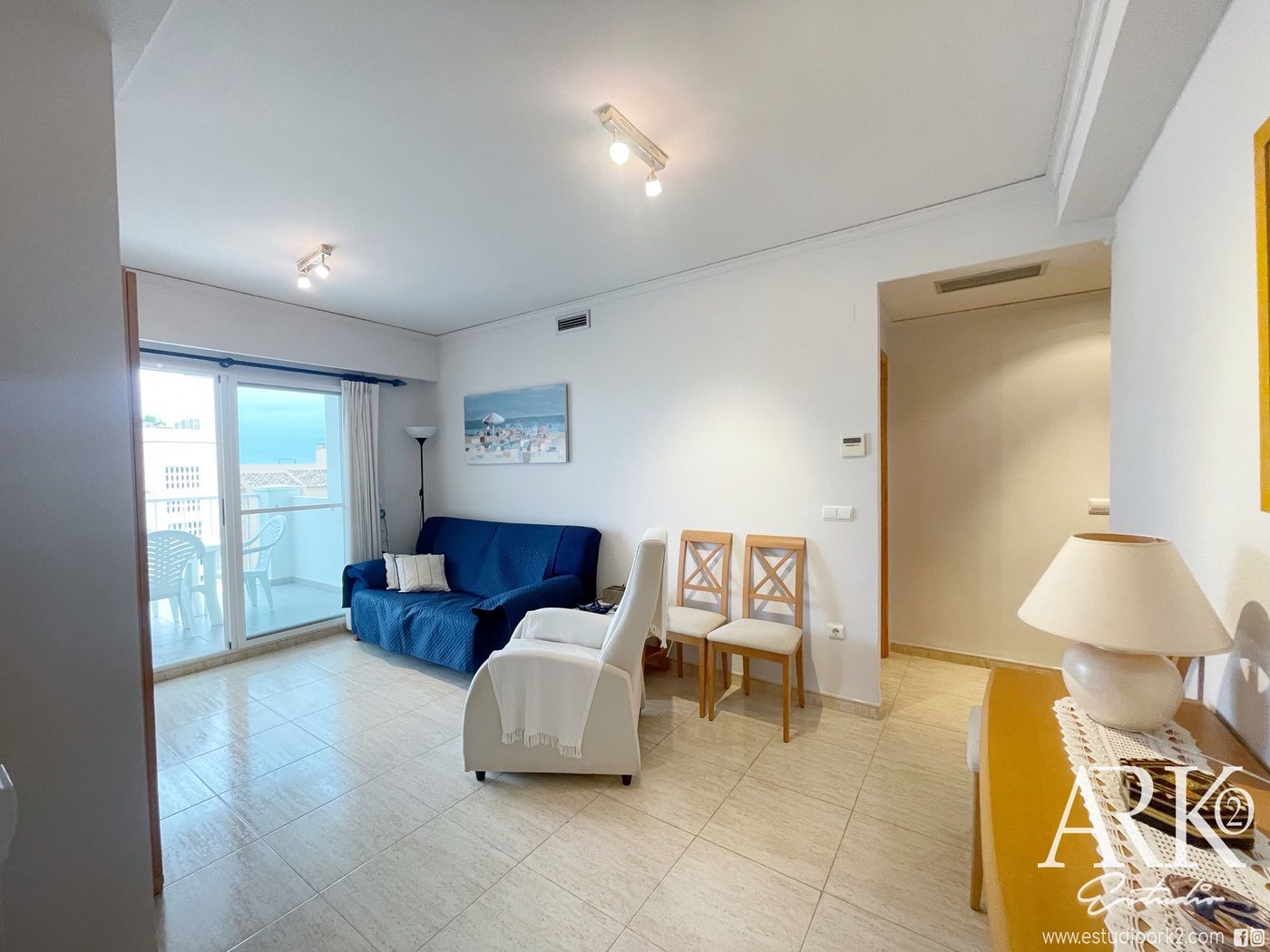 Sala d'estar de Apartament en venda en Piles amb Aire condicionat, Terrassa i Traster