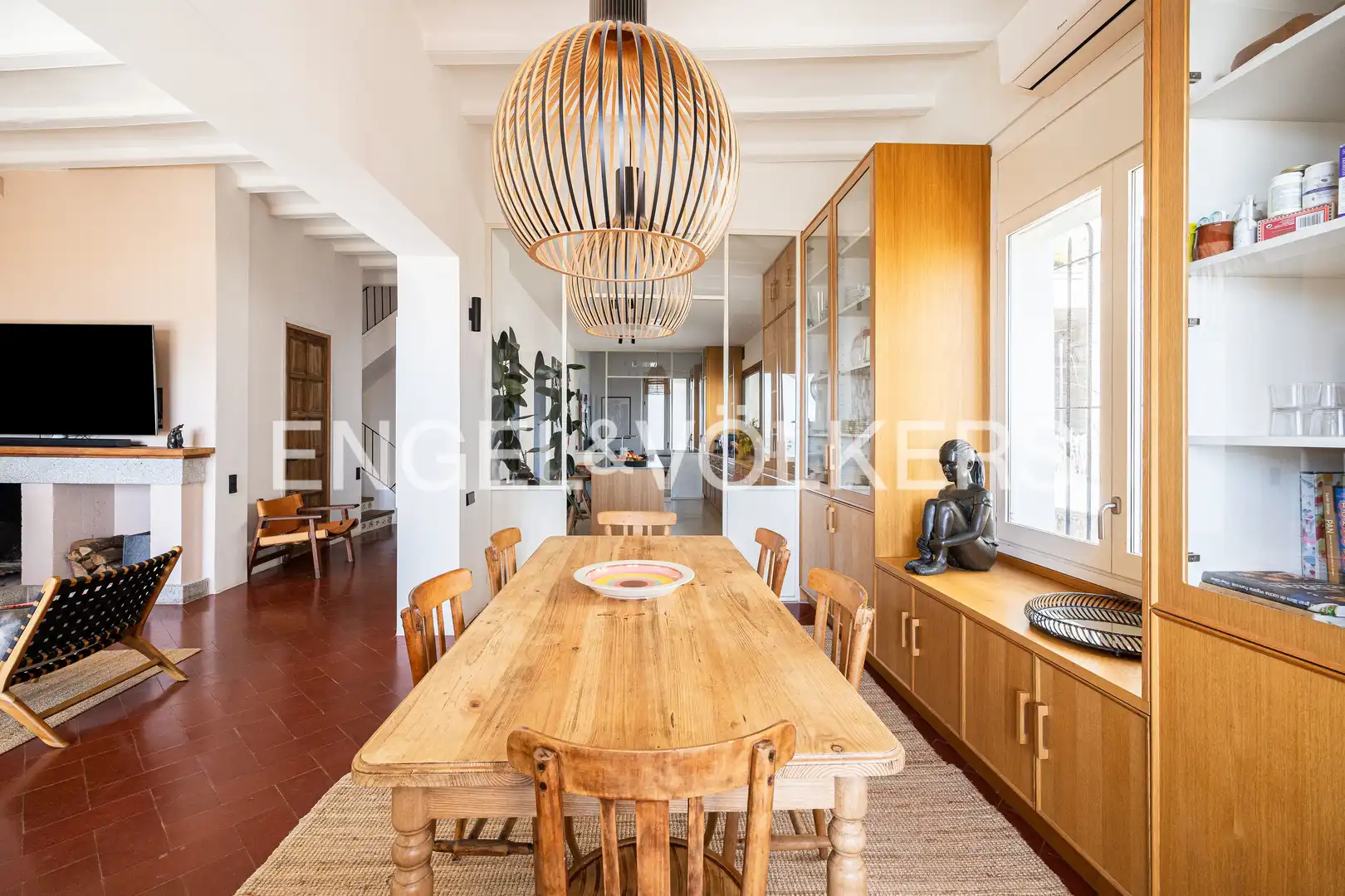 Dining room of Houses for rent in Caldes d'Estrac  with Air Conditioner, Heating and Private garden