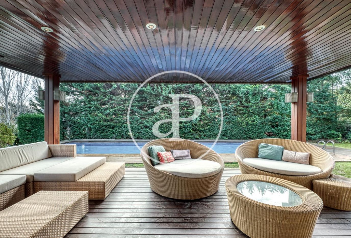 Terraza de Casa o chalet en venta en Sant Cugat del Vallès con Aire acondicionado, Calefacción y Jardín privado