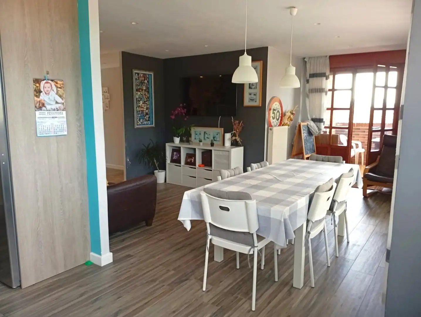 Comedor de Piso en venta en Gijón  con Calefacción, Parquet y Terraza