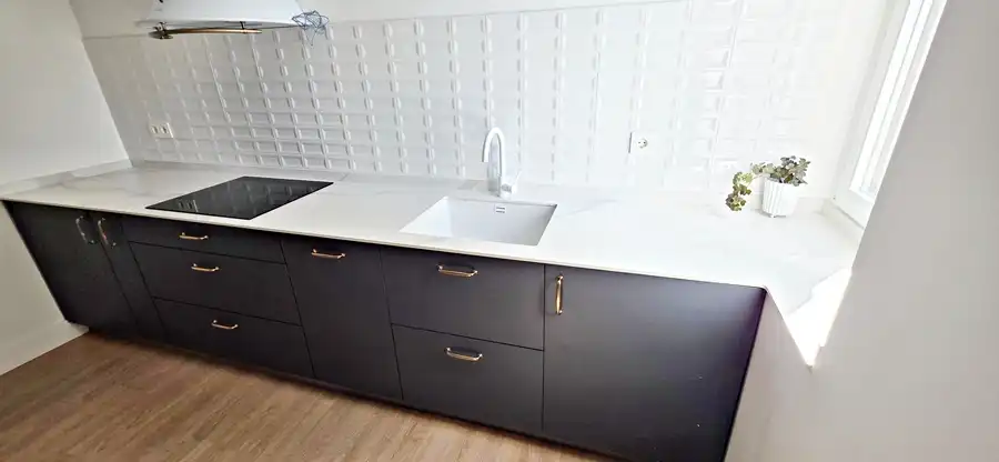 Cuina de Apartament de lloguer en Gorliz amb Calefacció, Moblat i Forn