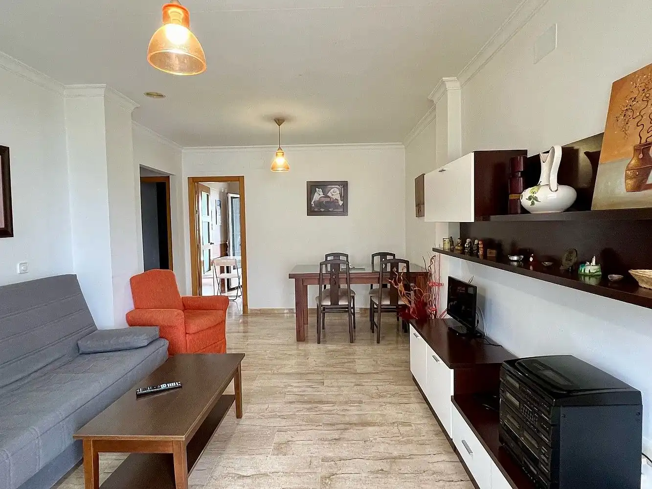 Sala de estar de Apartamento en venta en Chiclana de la Frontera con Jardín privado, Terraza y Alarma