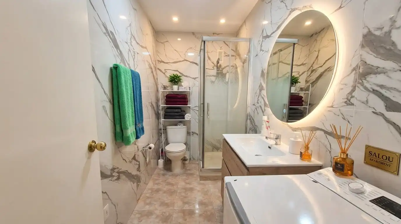 Badezimmer von Wohnungen zum Verkauf in Salou mit Klimaanlage, Heizung und Terrasse