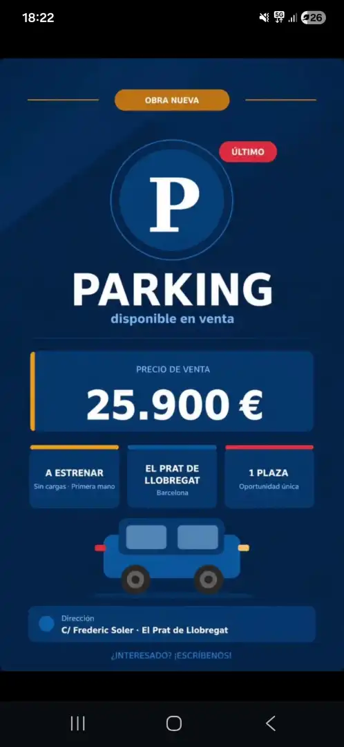 Parkplatz von Garage zum Verkauf in El Prat de Llobregat