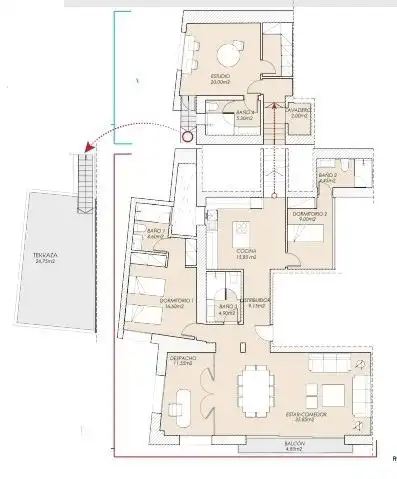 Apartament amb terrassa en venda a Este, imagen 6