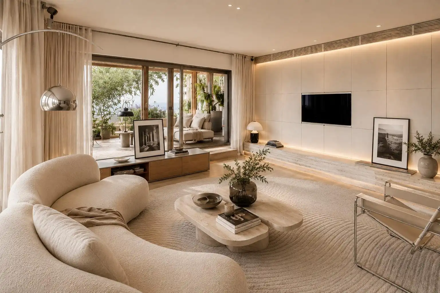 Sala de estar de Piso en venta en Barcelona con Calefacción, Jardín privado y Parquet