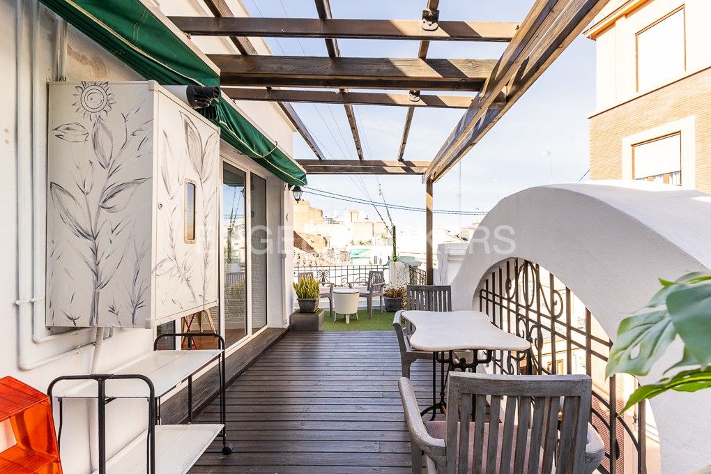 Terraza de Ático de alquiler en  Valencia Capital con Aire acondicionado, Calefacción y Terraza