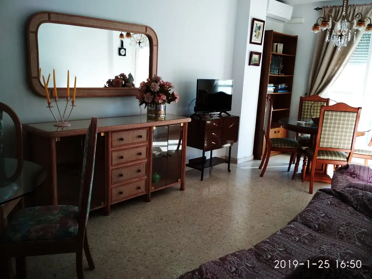 Sala de estar de Piso de alquiler en Sanlúcar de Barrameda con Aire acondicionado, Calefacción y Terraza