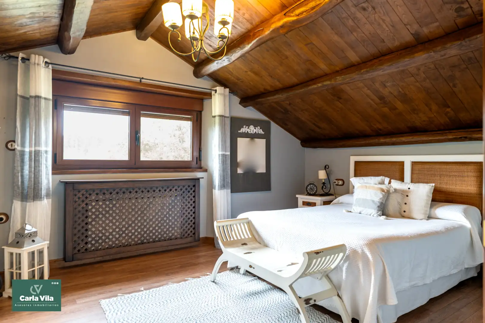 Bedroom of Houses for sale in Lugo  with Heating, Private garden and Parquet flooring