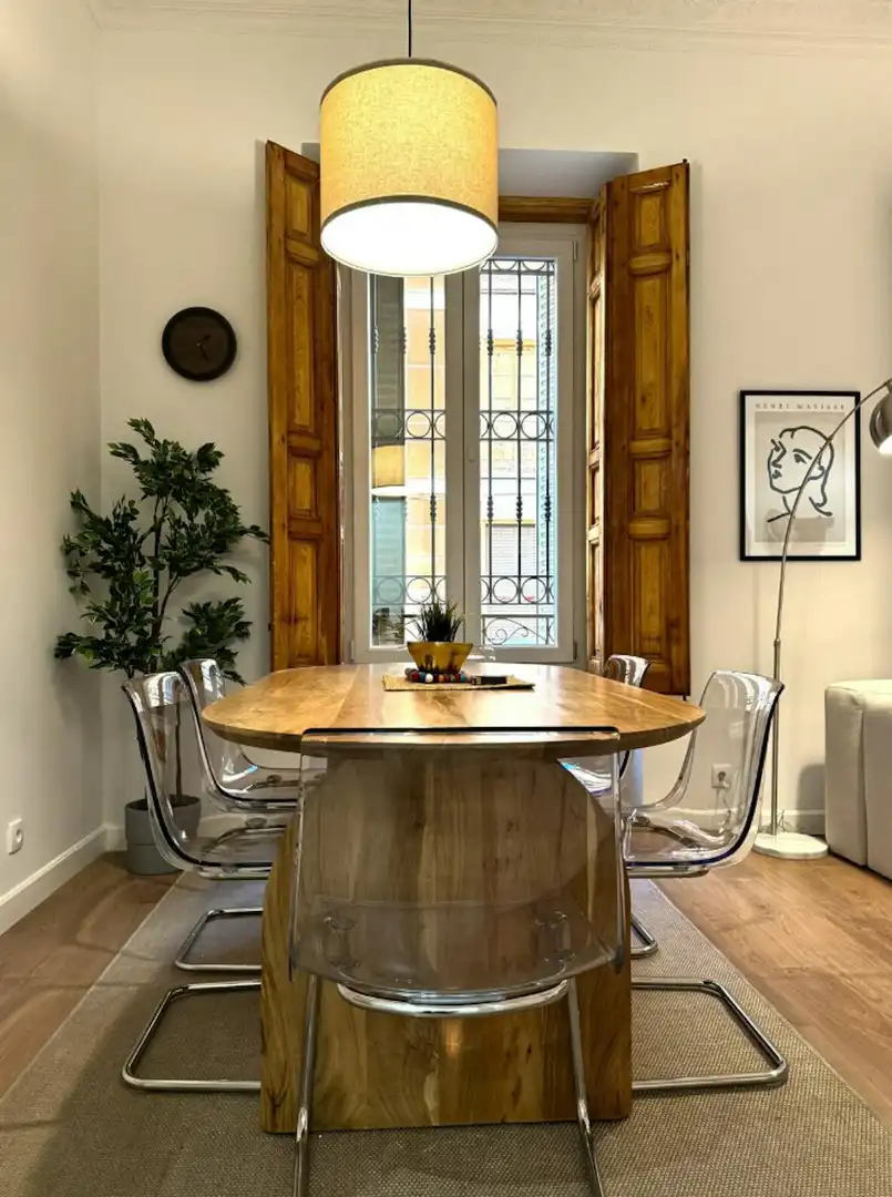 Esszimmer von Wohnung zur Miete in Madrid mit Klimaanlage, Heizung und Möbliert