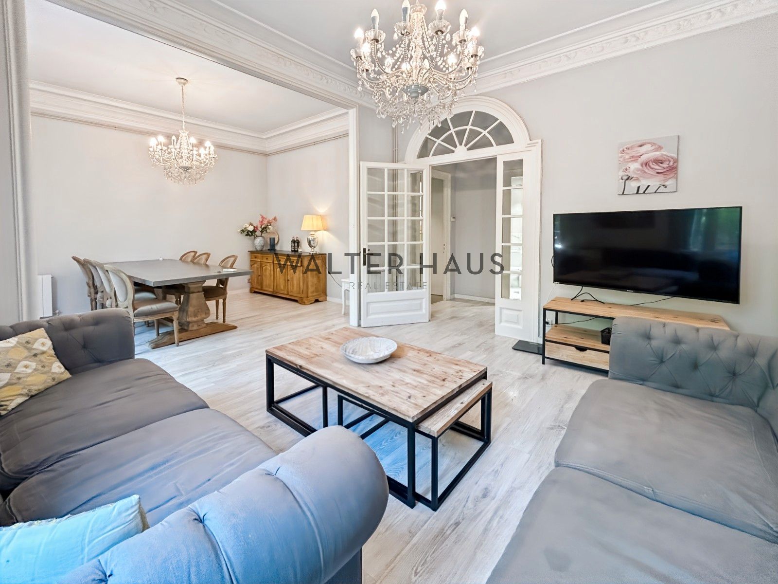 Sala d'estar de Pis de lloguer en  Barcelona Capital amb Aire condicionat, Calefacció i Parquet