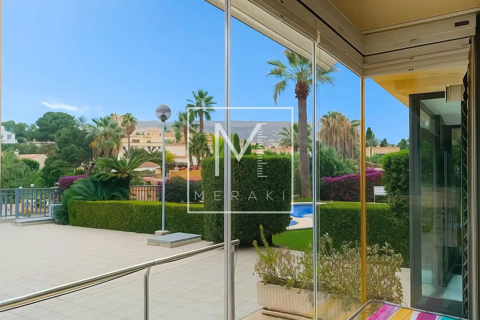 Terrace of Flat for sale in Calpe / Calp  with Air Conditioner, Heating and Private garden