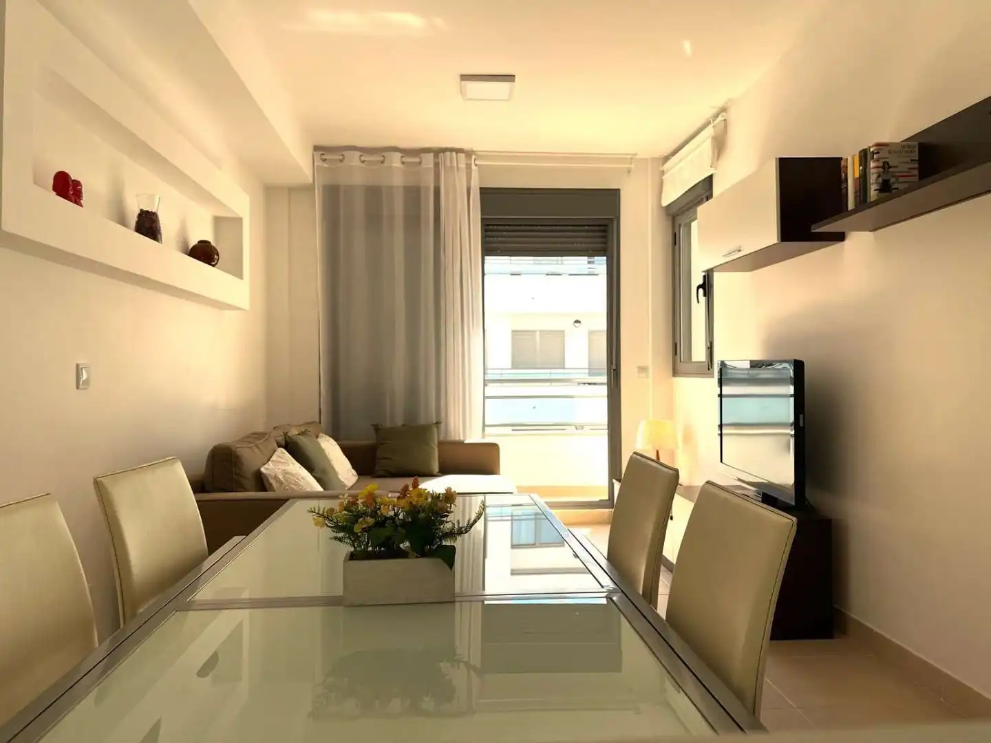 Living room of Flat for sale in Garrucha  with Air Conditioner, Terrace and Swimming Pool