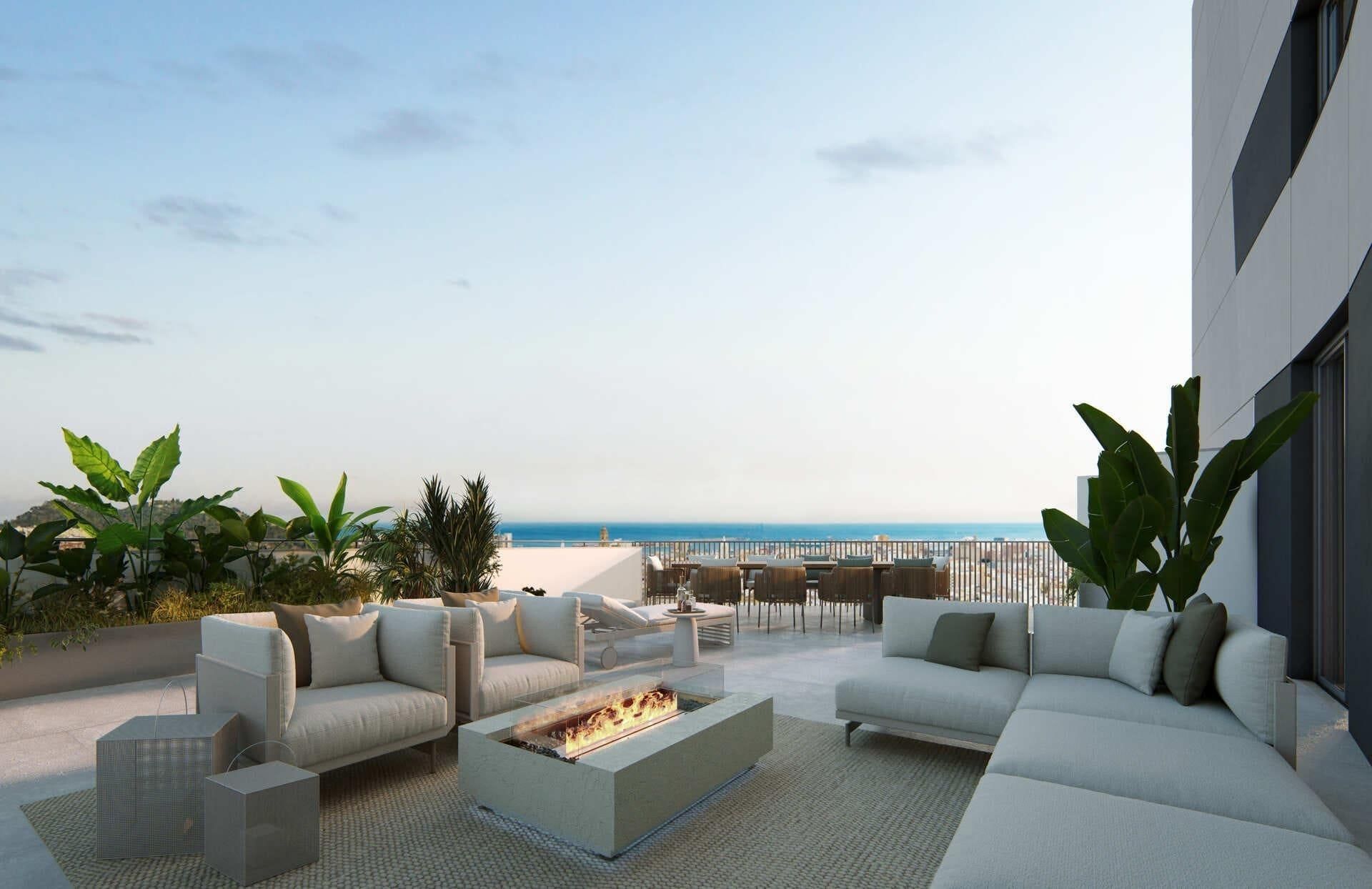 Terrassa de Apartament en venda en Málaga Capital amb Aire condicionat i Piscina comunitària