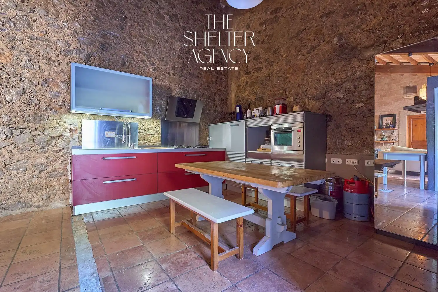 Cocina de Finca rústica en venta en Sant Pere de Ribes con Aire acondicionado, Jardín privado y Piscina comunitaria