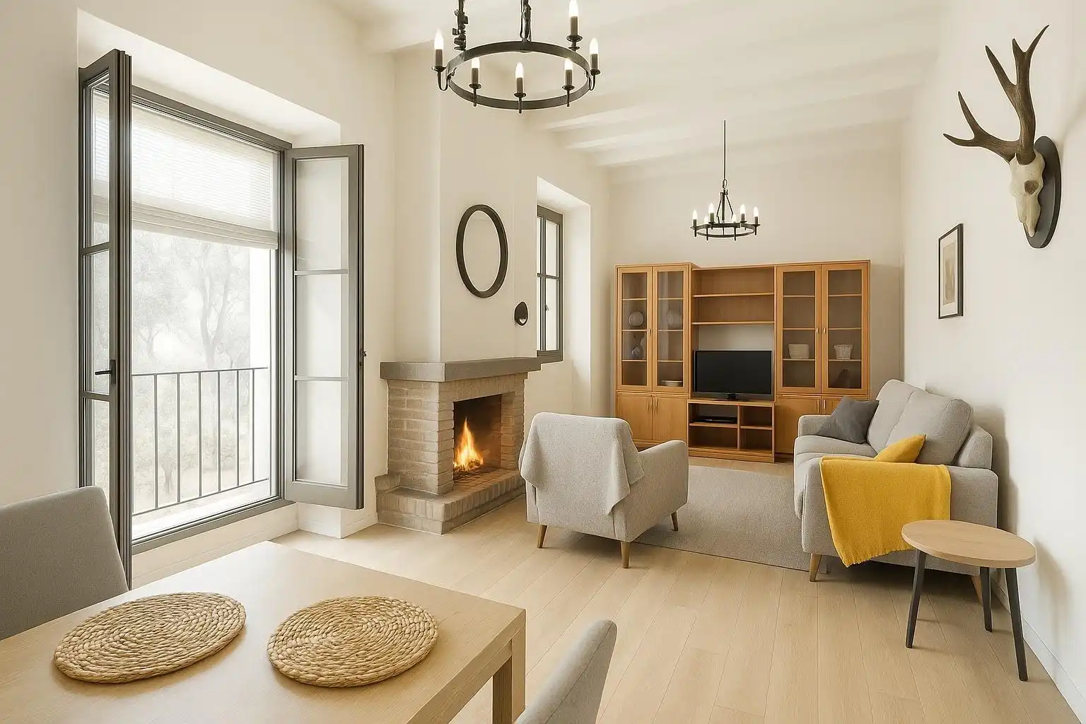 Sala d'estar de Finca rústica en venda en Benahadux amb Aire condicionat, Jardí privat i Terrassa