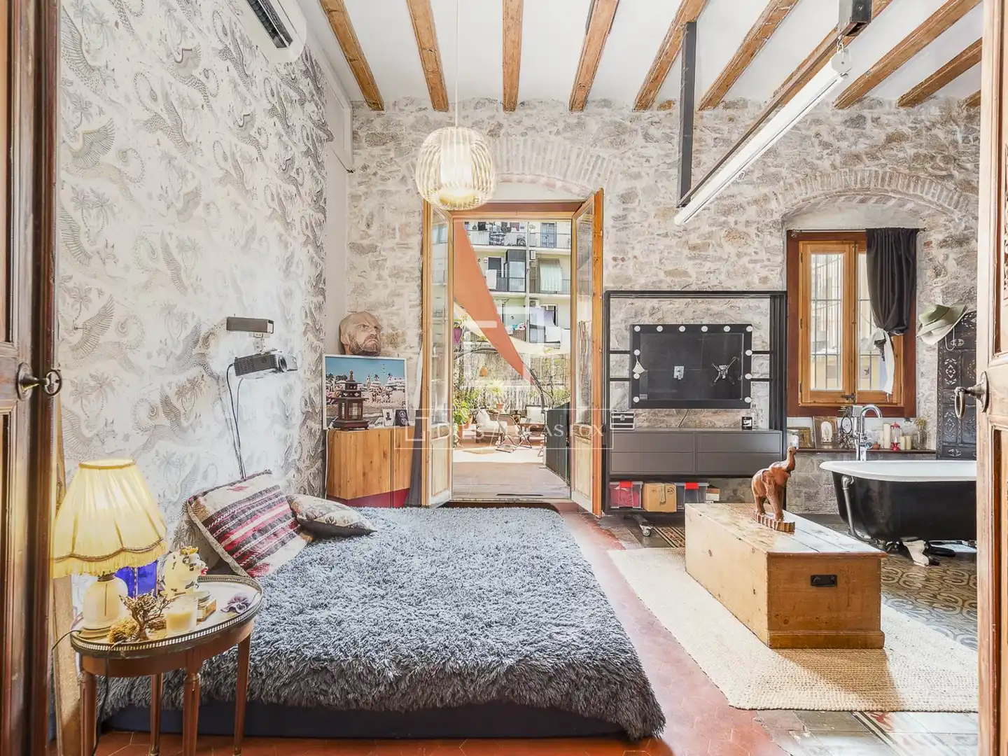 Sala de estar de Piso en venta en Barcelona con Aire acondicionado, Terraza y Balcón