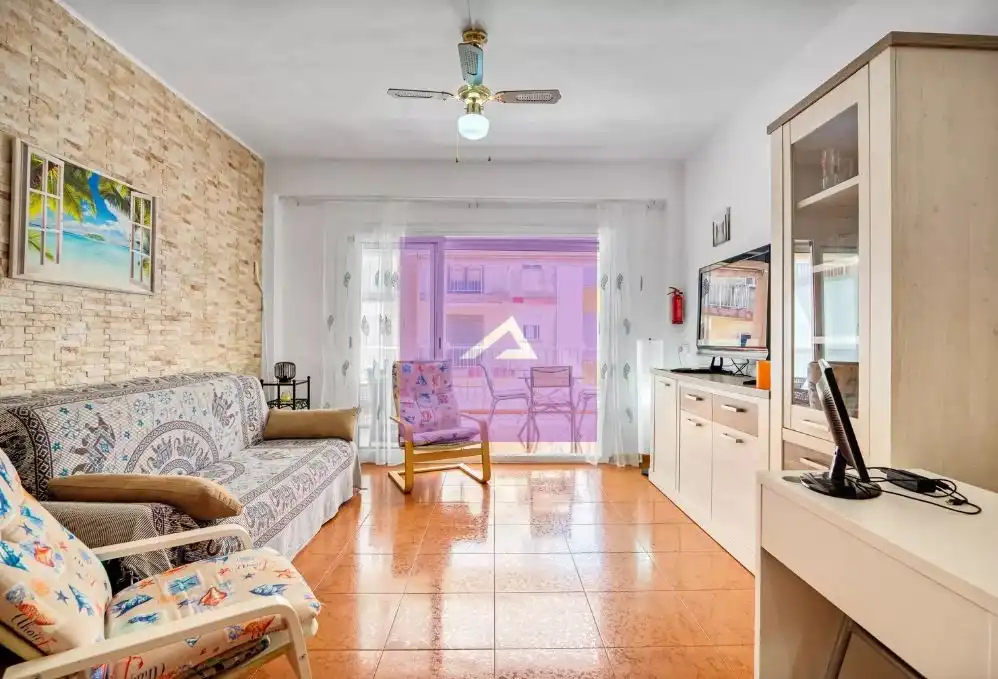 Sala d'estar de Apartament en venda en Sueca amb Terrassa, Moblat i Balcó