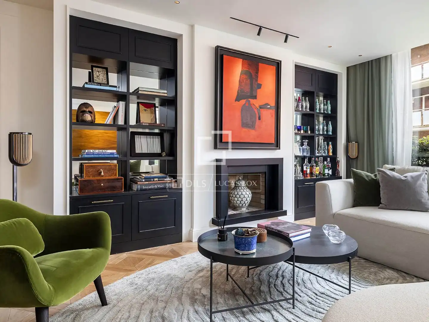 Living room of Flat for sale in Barcelona  with Air Conditioner, Heating and Parquet flooring