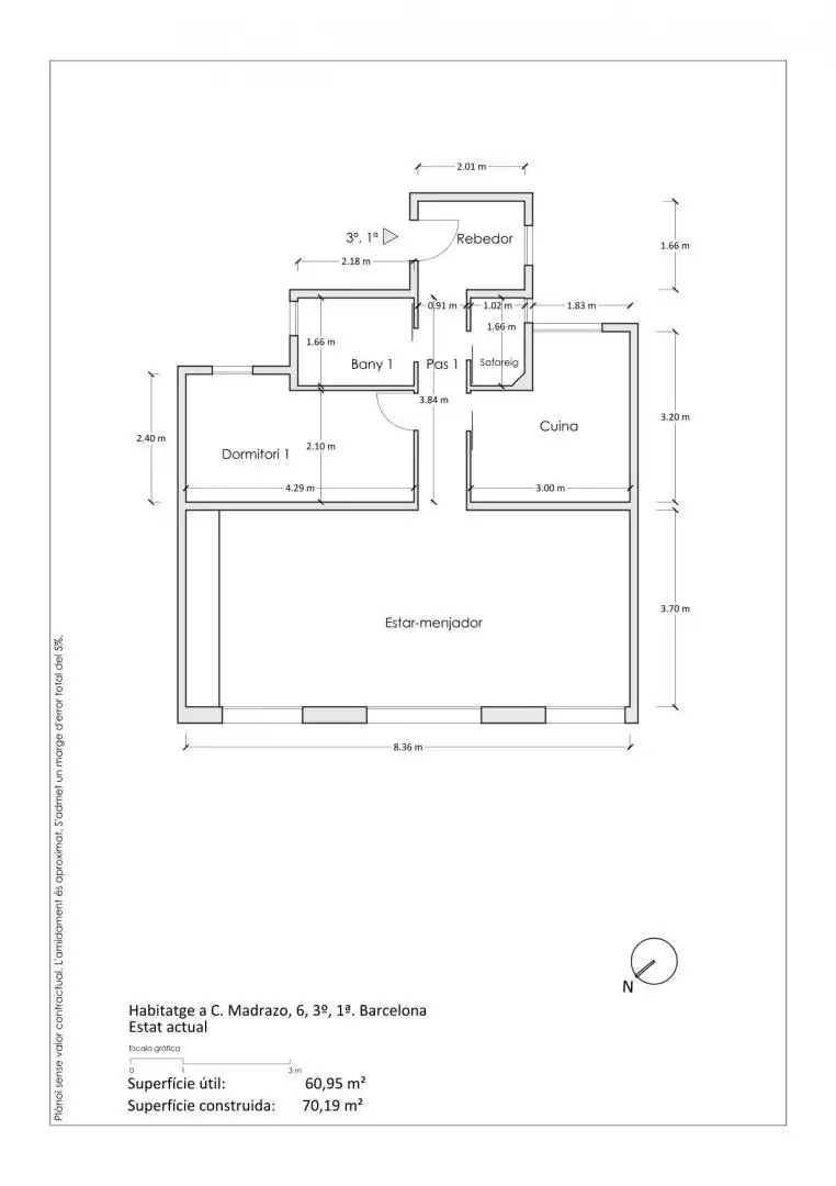 Piso en venta en Barcelona con Aire acondicionado, Calefacción y Parquet