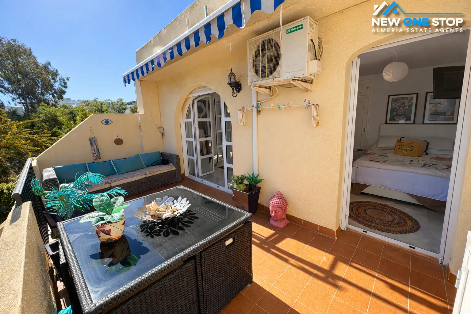 Terrasse von Wohnungen zum Verkauf in Mojácar mit Klimaanlage, Heizung und Terrasse