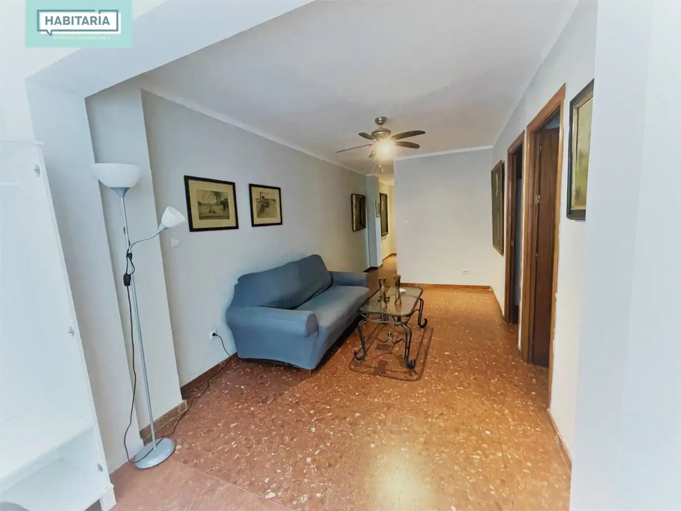 Wohnzimmer von Wohnung zur Miete in Málaga mit Klimaanlage, Terrasse und Möbliert