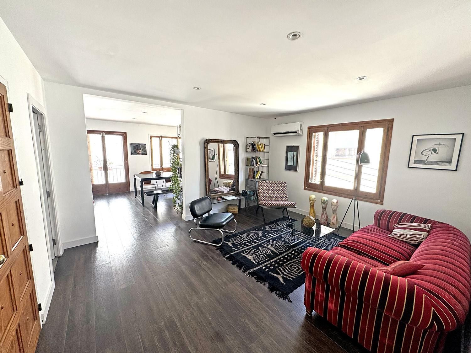 Sala de estar de Apartamento de alquiler en Canet de Mar con Aire acondicionado, Calefacción y Parquet