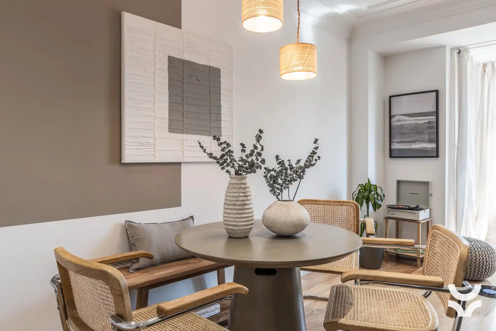 Dining room of Apartments for rent in Madrid  with Air Conditioner, Heating and Furnished