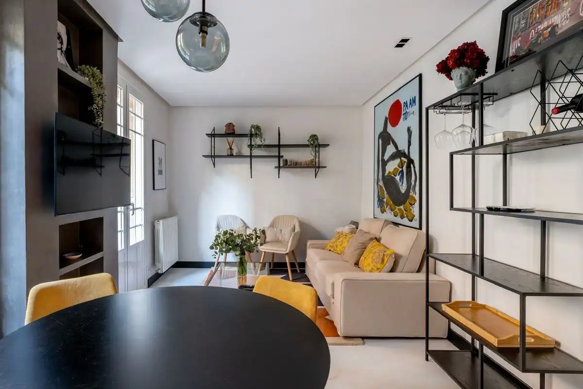 Wohnzimmer von Wohnung zum Verkauf in Madrid mit Klimaanlage, Heizung und Möbliert