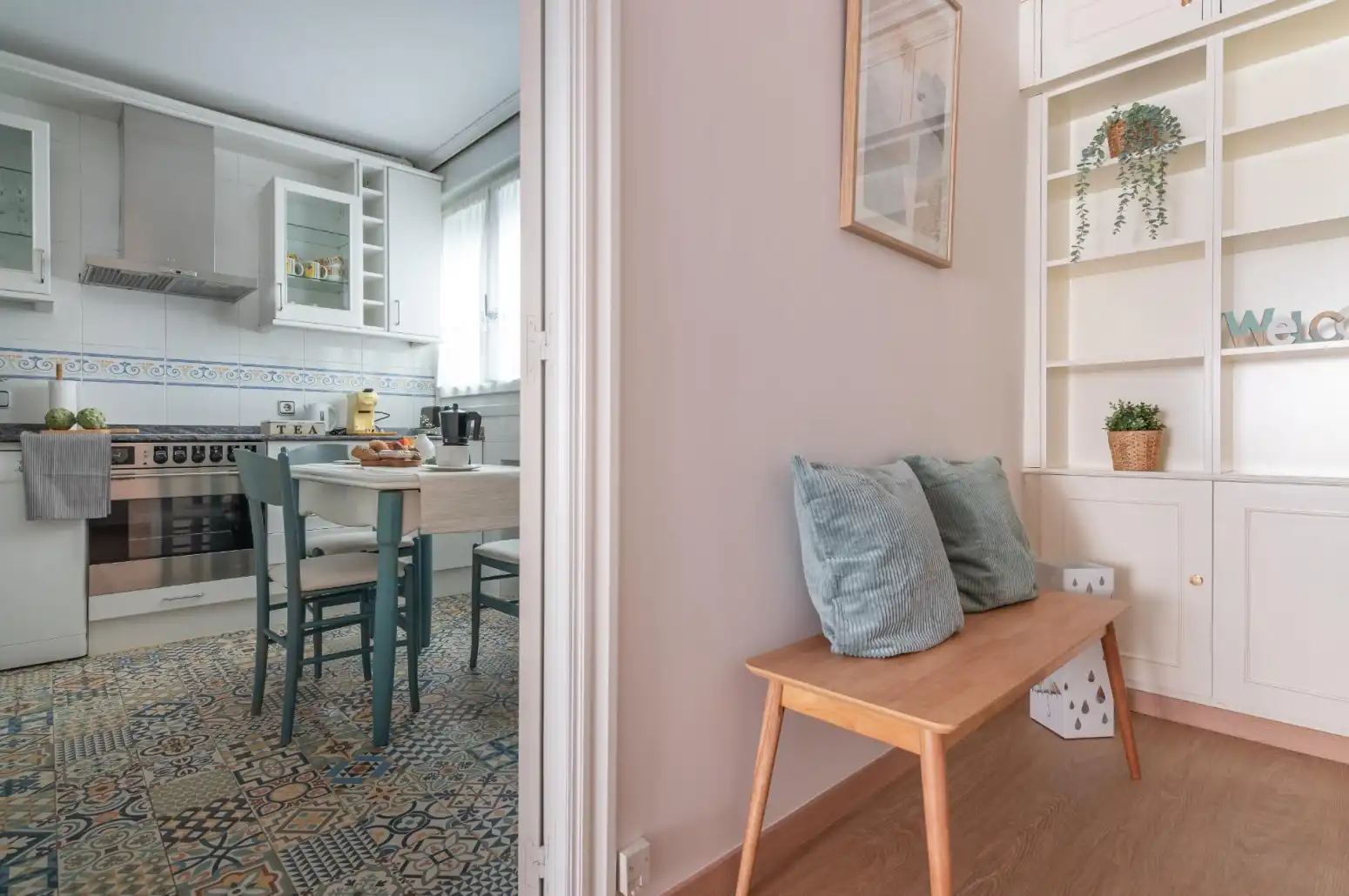 Menjador de Pis de lloguer en Santander amb Calefacció, Parquet i Moblat