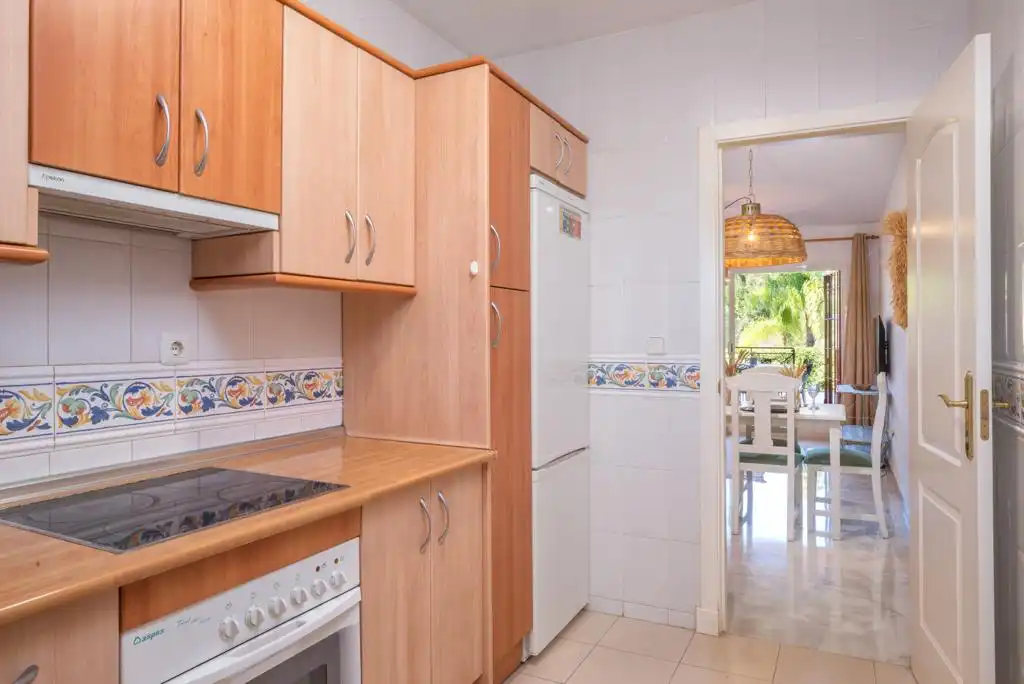 Kitchen of Ground floor for rent in Marbella  with Air Conditioner, Terrace and Furnished