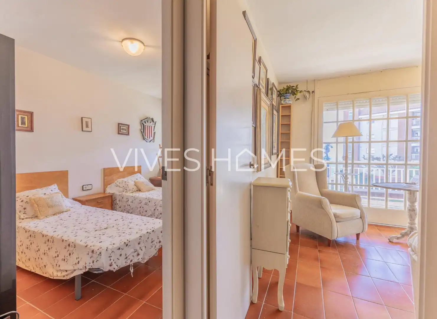 Living room of Flat for sale in Sant Andreu de Llavaneres  with Heating, Terrace and Furnished