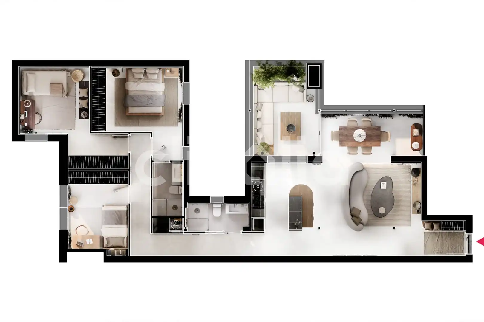 Bedroom of Attic for sale in Madrid  with Air Conditioner, Heating and Terrace