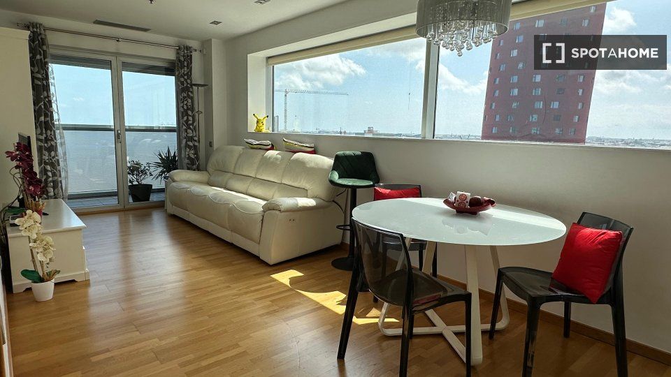 Living room of Flat to rent in L'Hospitalet de Llobregat  with Air Conditioner, Heating and Furnished