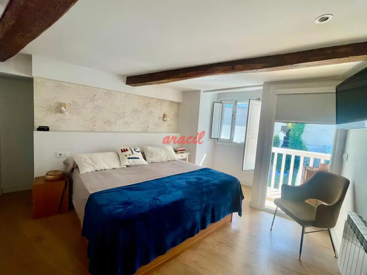 Bedroom of Flat for rent in Ourense Capital   with Air Conditioner, Heating and Furnished