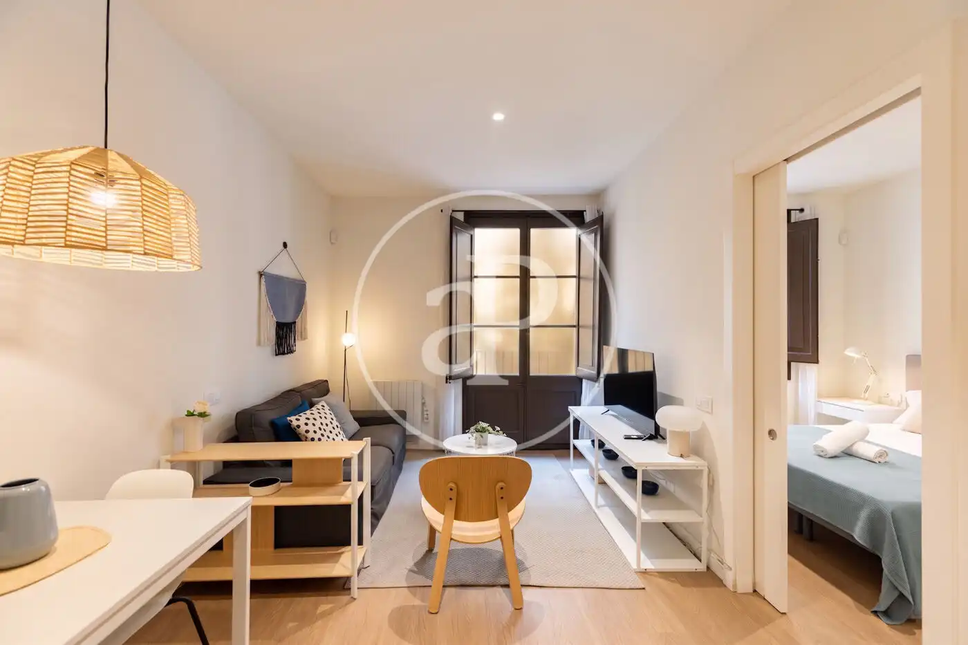 Living room of Flat for sale in Barcelona  with Heating and Furnished
