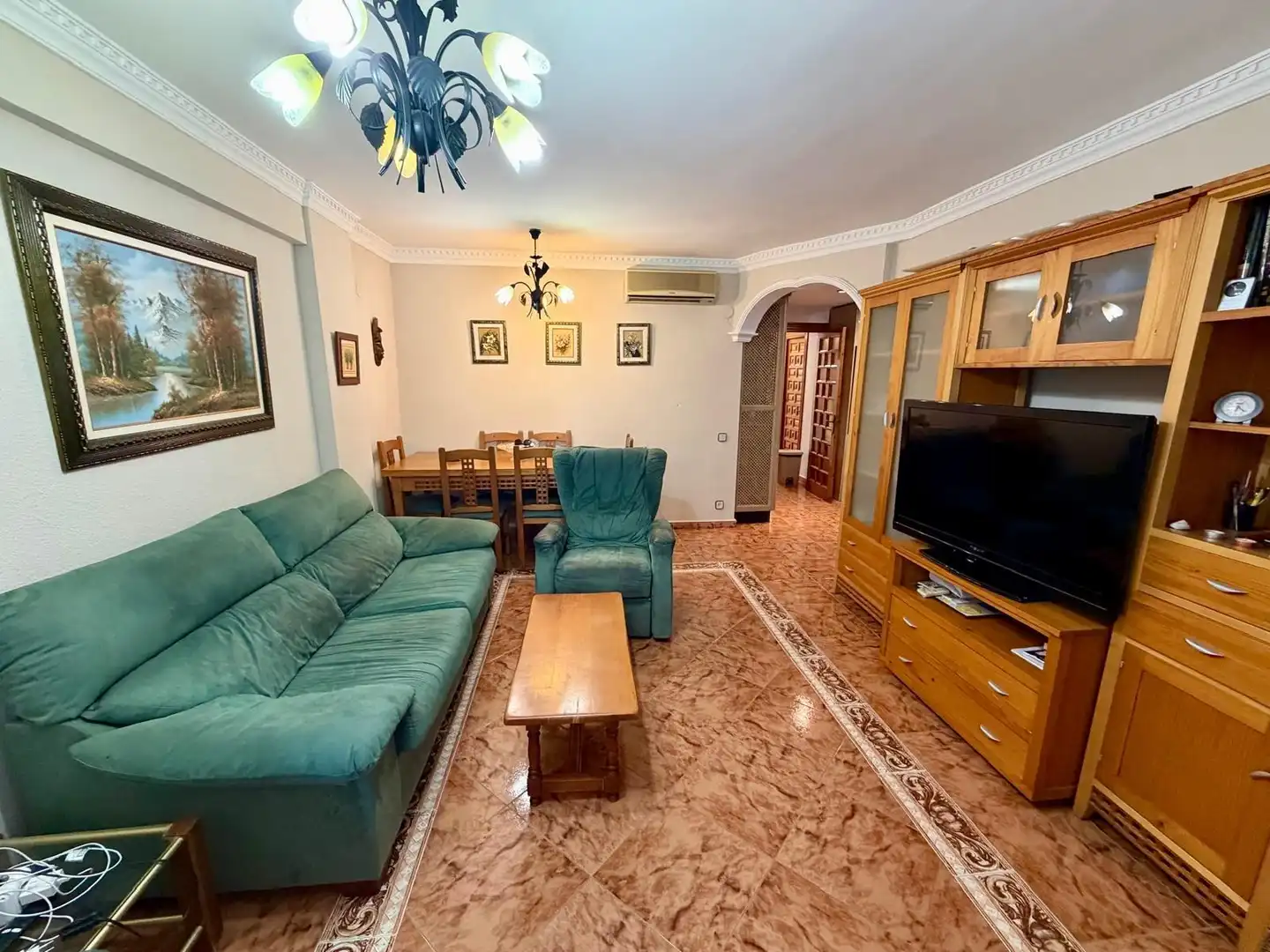 Sala de estar de Piso en venta en Roquetas de Mar con Terraza