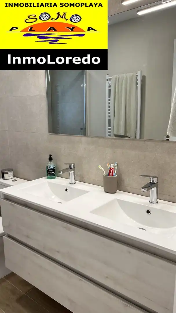Badezimmer von Wohnung zum Verkauf in Ribamontán al Mar mit Heizung, Privatgarten und Abstellraum
