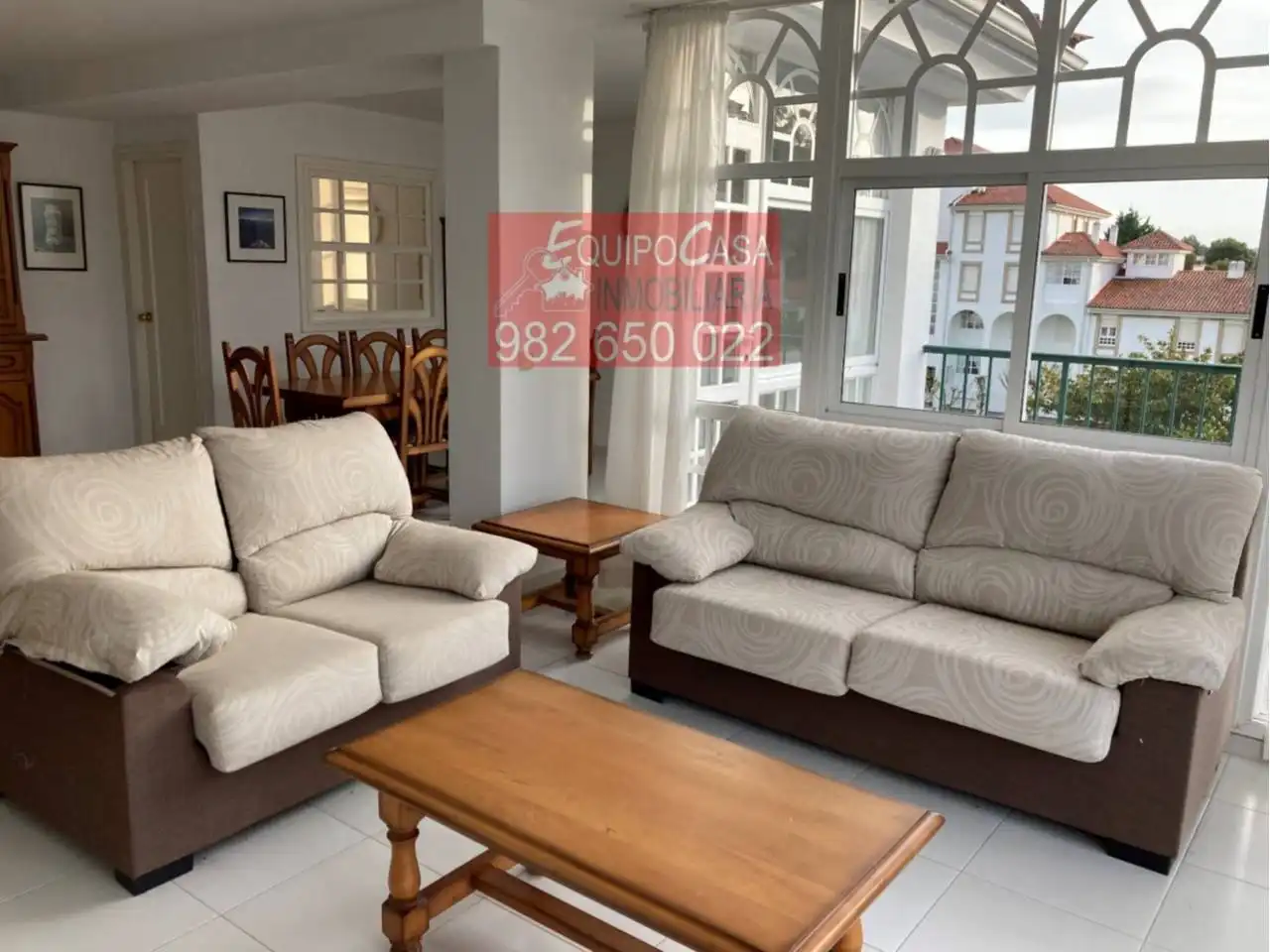 Wohnzimmer von Maisonette zur Miete in O Grove   mit Terrasse, Möbliert und Balkon