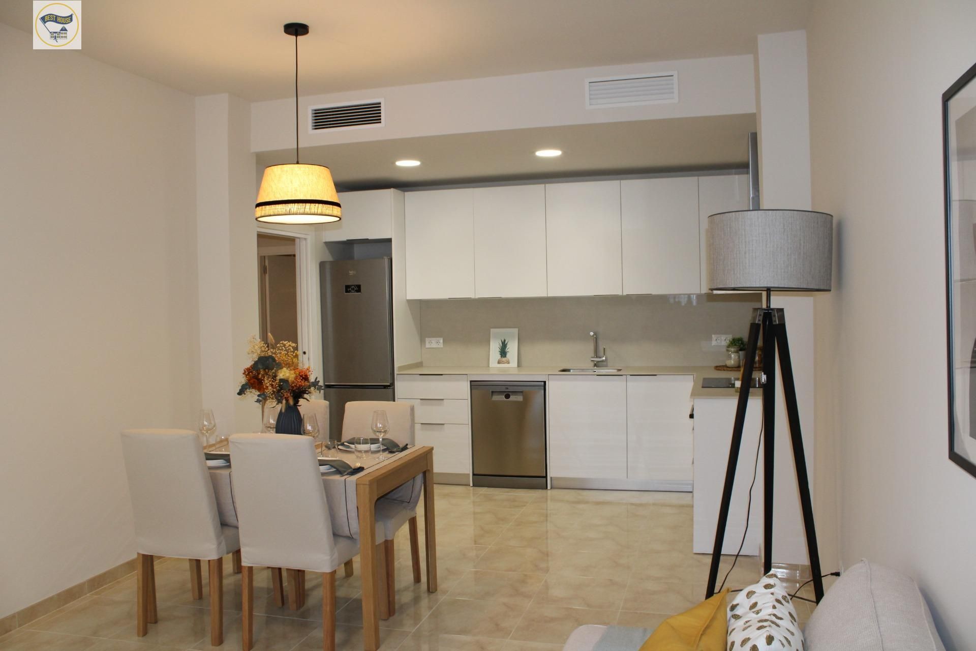 Kitchen of Flat for sale in L'Aldea  with Air Conditioner, Heating and Balcony