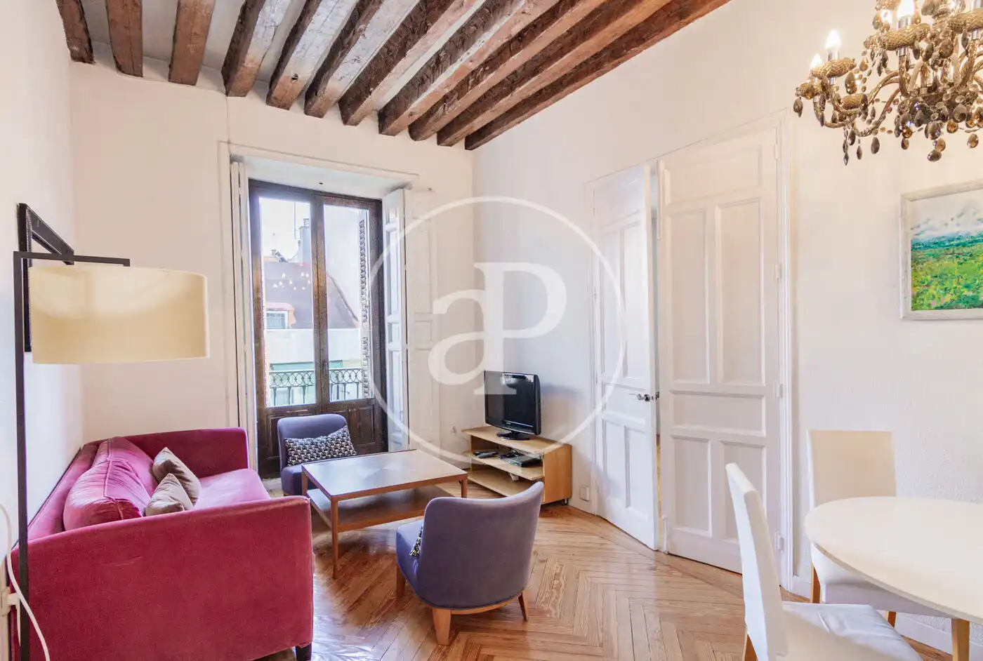 Sala de estar de Piso en venta en  Madrid Capital con Aire acondicionado, Calefacción y Balcón