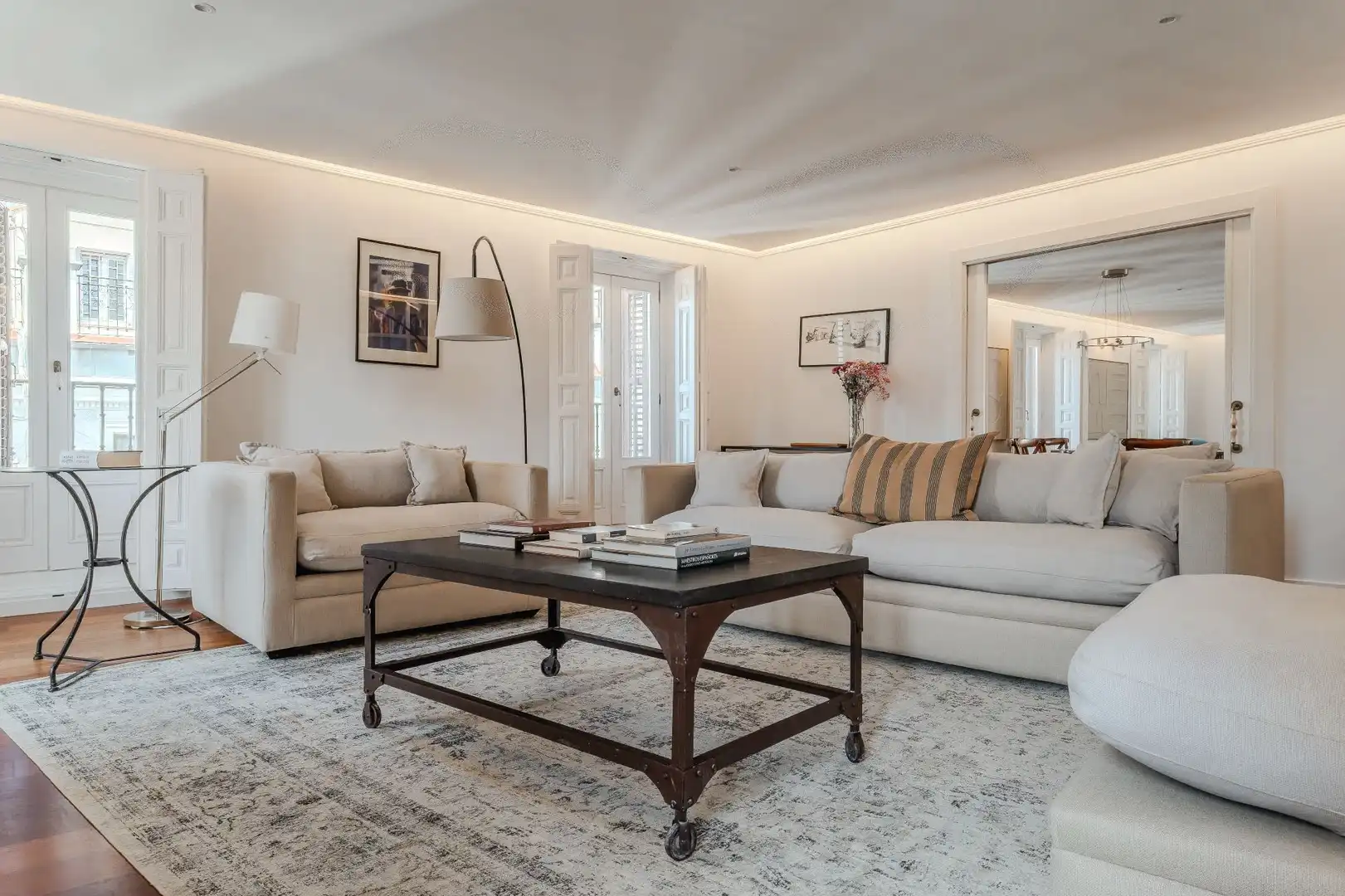 Wohnzimmer von Wohnung zur Miete in Madrid mit Klimaanlage und Heizung
