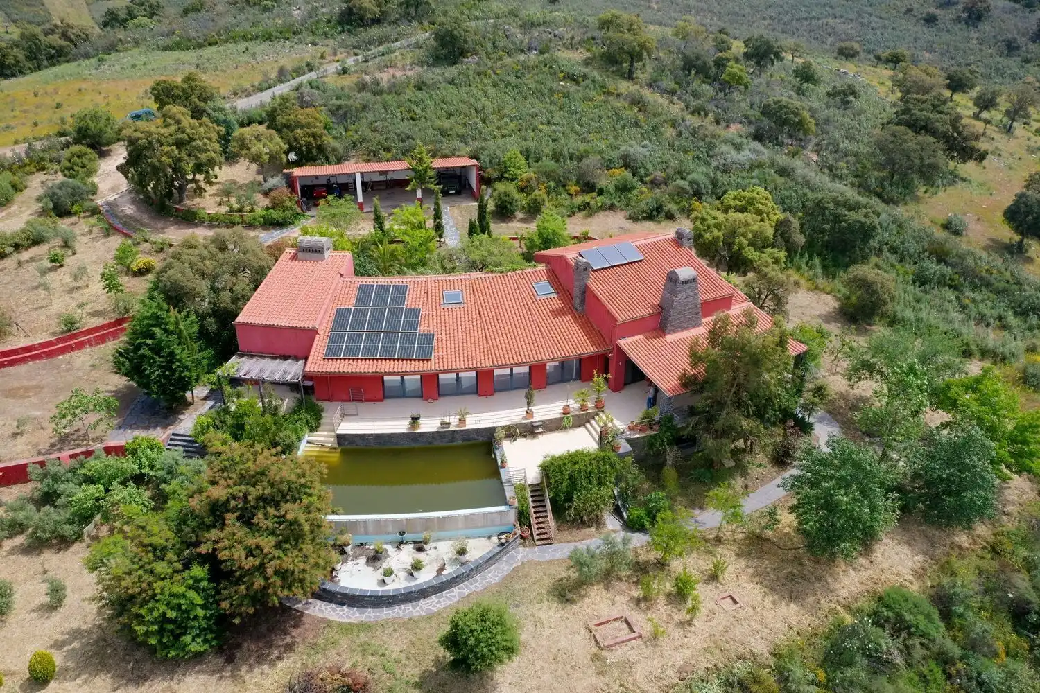 Exterior view of Country homes for sale in Jaraicejo  with Storage room and Community pool