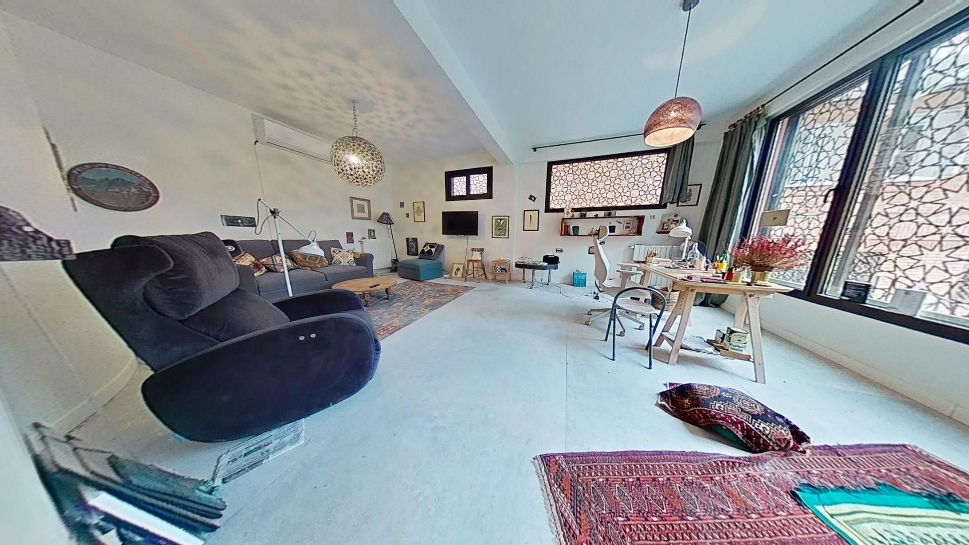 Sala d'estar de Loft de lloguer en  Madrid Capital amb Aire condicionat i Calefacció