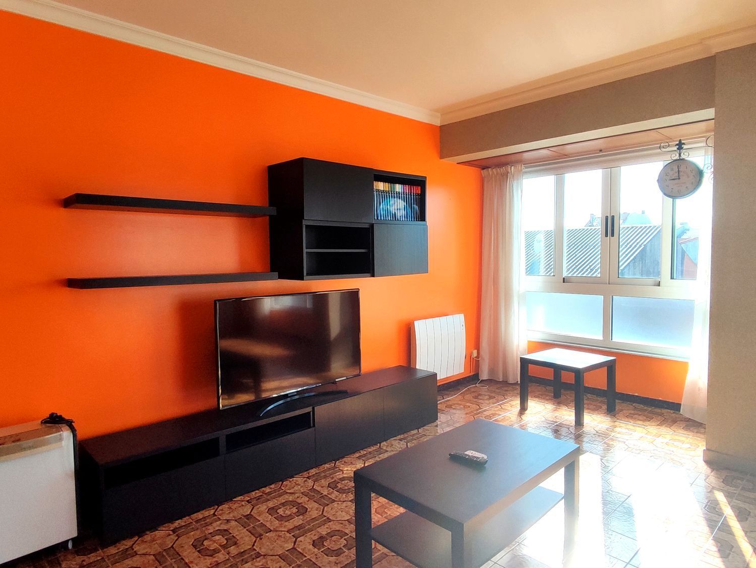 Living room of Flat for sale in Carballo  with Heating, Storage room and Furnished
