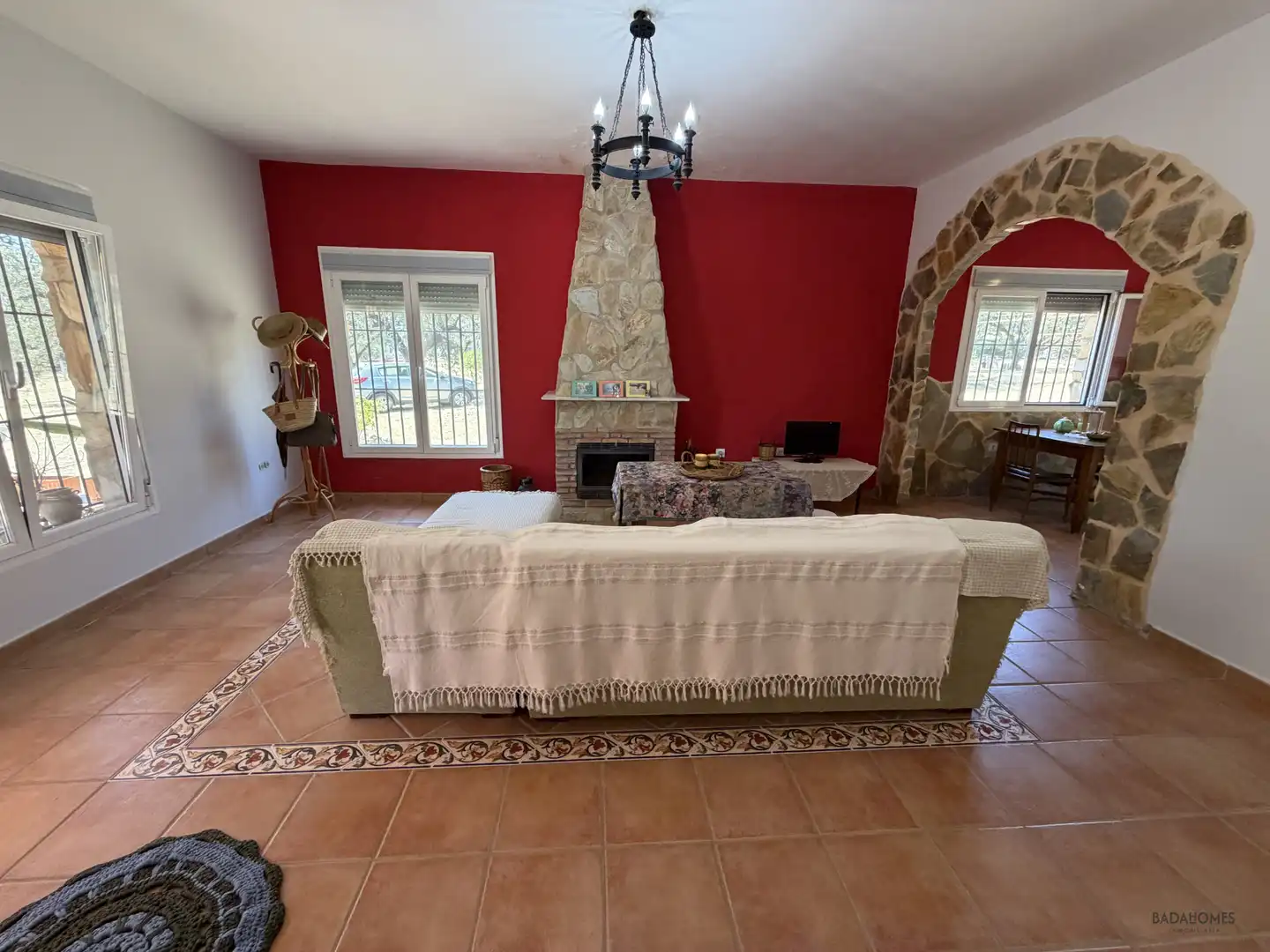 Sala de estar de Finca rústica en venta en Badajoz con Jardín privado, Terraza y Trastero