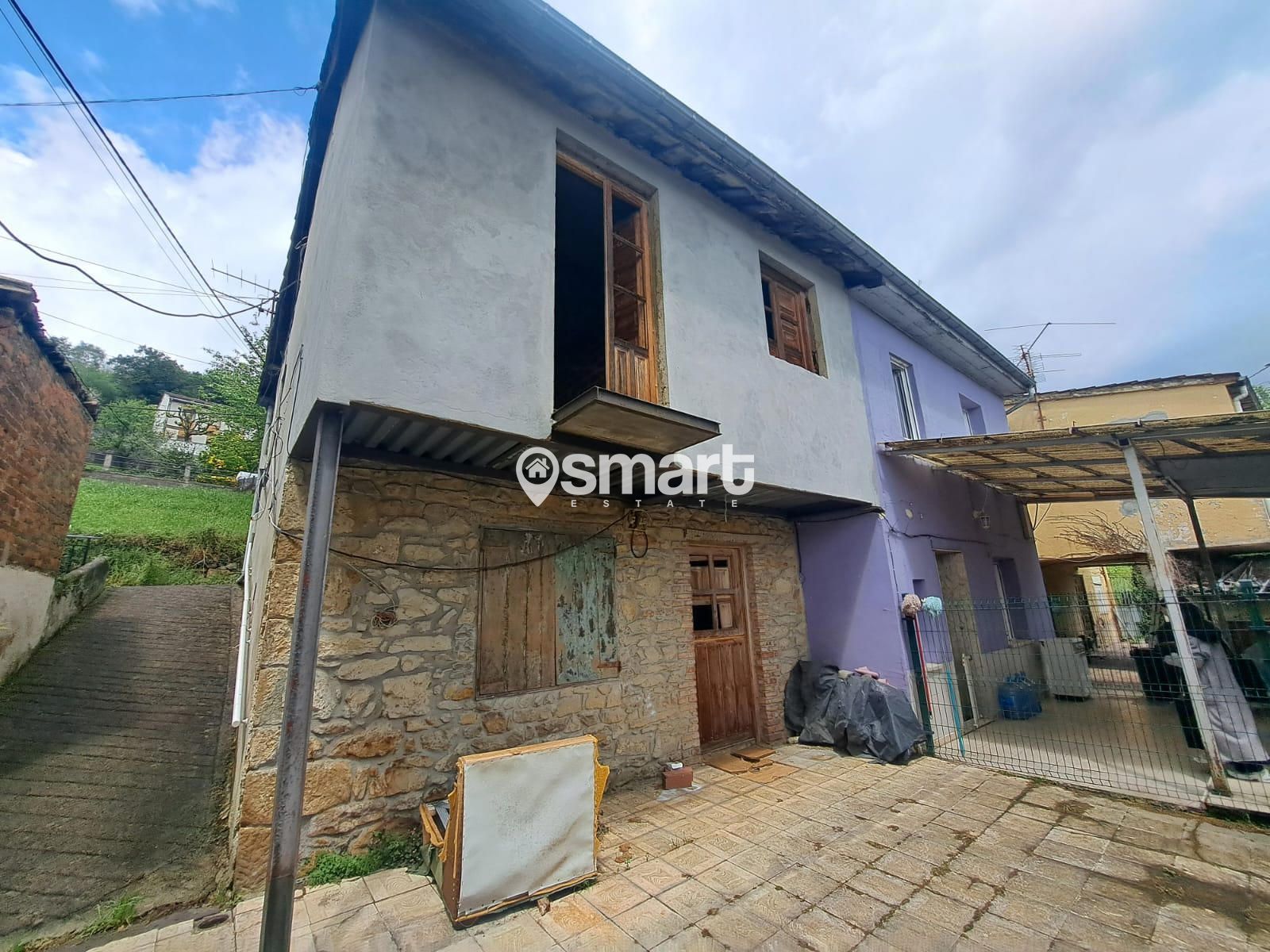 Exterior view of Single-family semi-detached for sale in Langreo