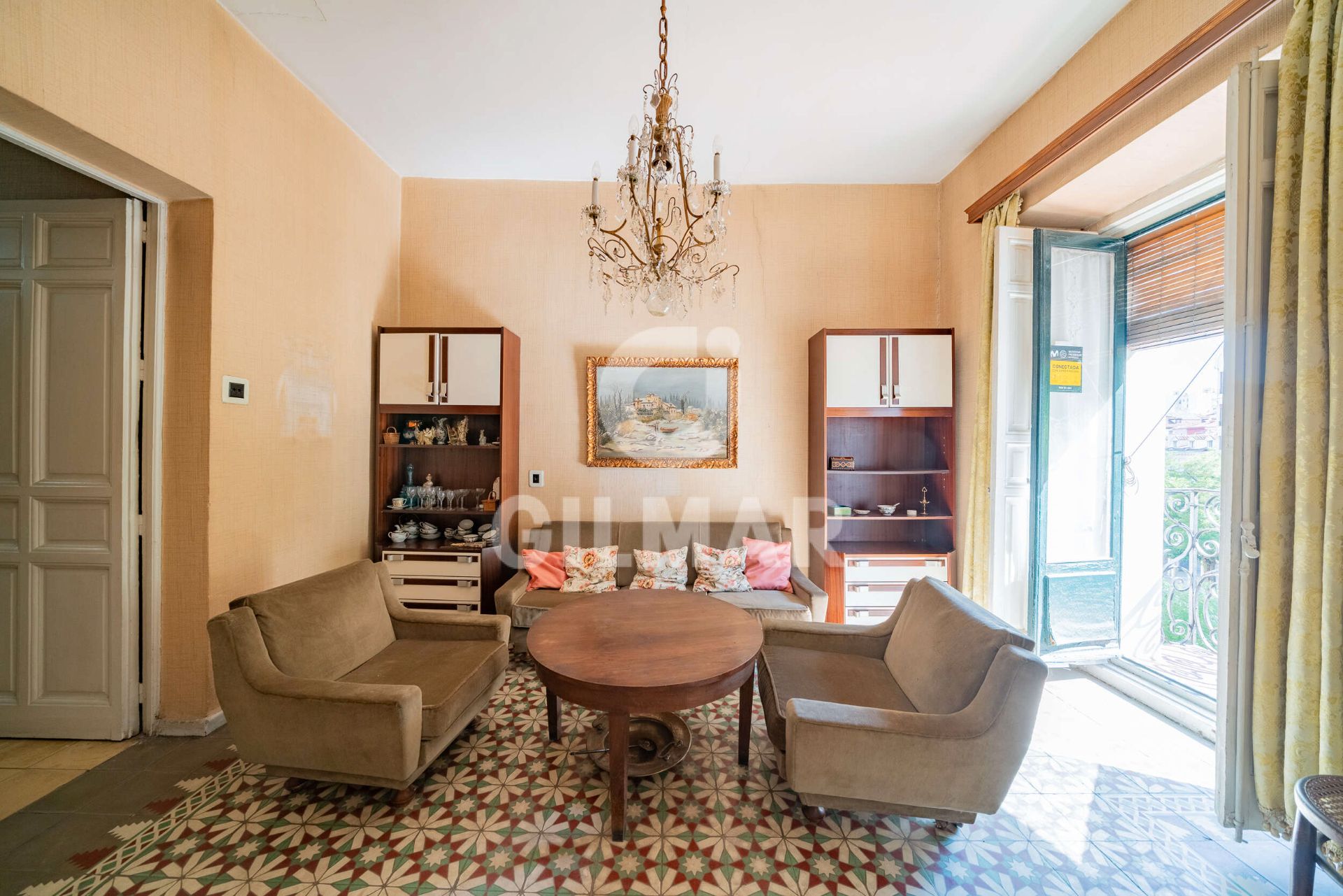 Sala de estar de Piso en venta en  Madrid Capital con Calefacción, Amueblado y Balcón