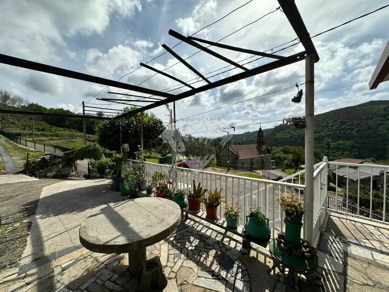 Terraza de Casa o chalet en venta en A Lama   con Calefacción, Jardín privado y Piscina